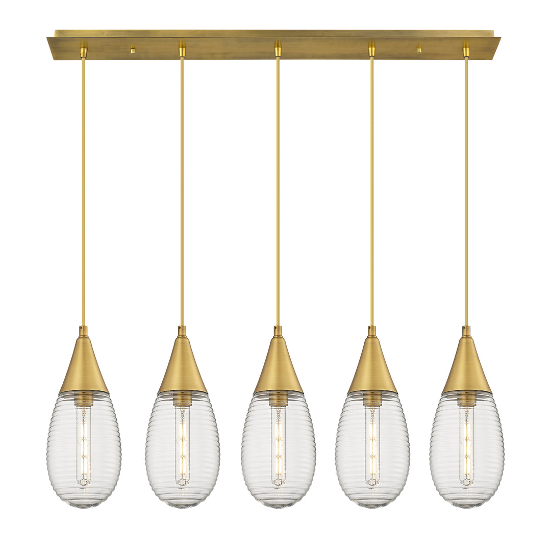 Innovations Lighting Malone 6" Linear Pendant - Brushed Brass Pendants Innovations Lighting   