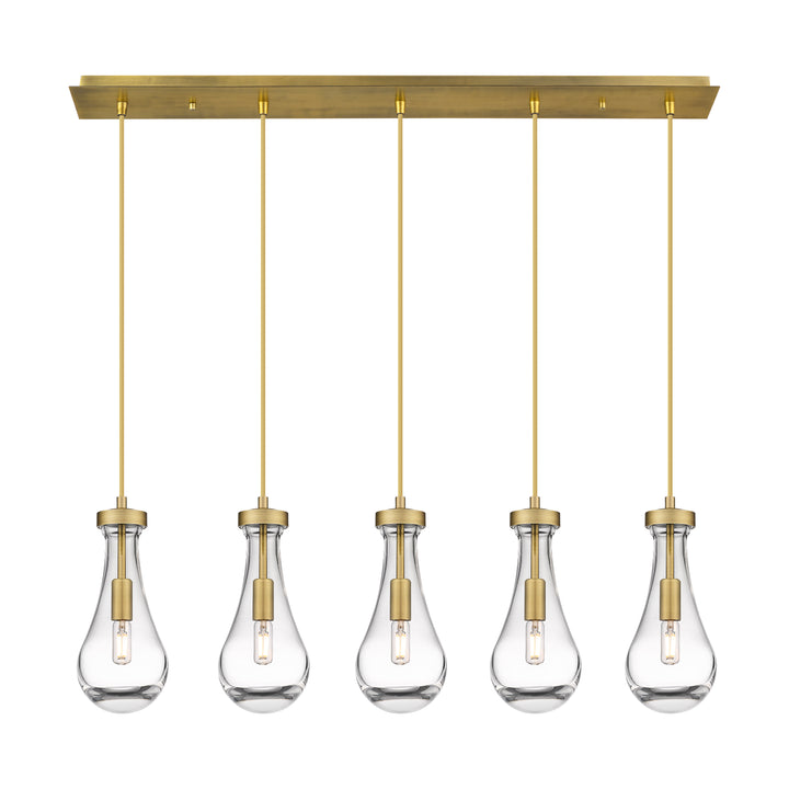 Innovations Lighting Owego 5" Linear Pendant - Brushed Brass Pendants Innovations Lighting   