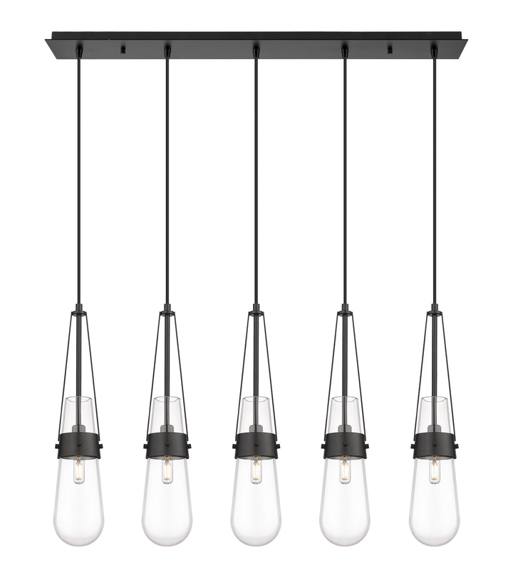 Innovations Lighting Milan 4" Linear Pendant - Matte Black Pendants Innovations Lighting   