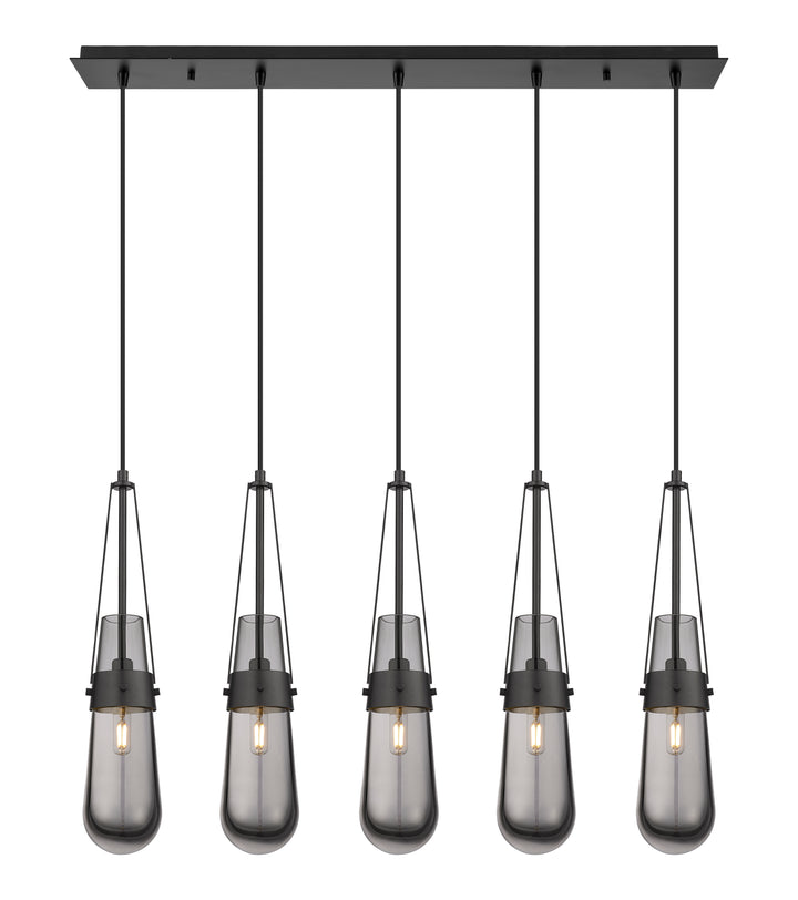 Innovations Lighting Milan 4" Linear Pendant - Matte Black Pendants Innovations Lighting   