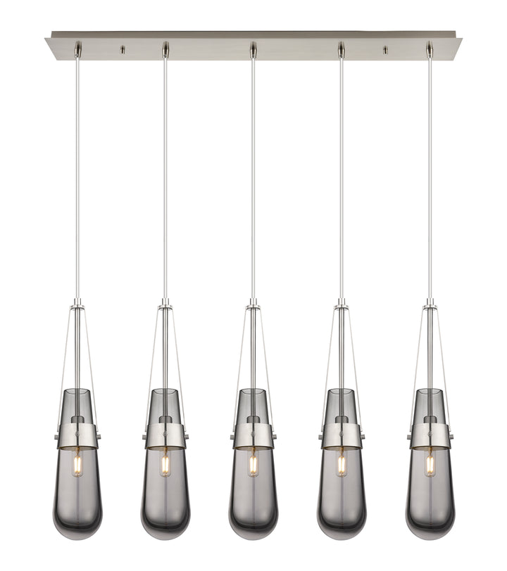 Innovations Lighting Milan 4" Linear Pendant - Brushed Satin Nickel Pendants Innovations Lighting   