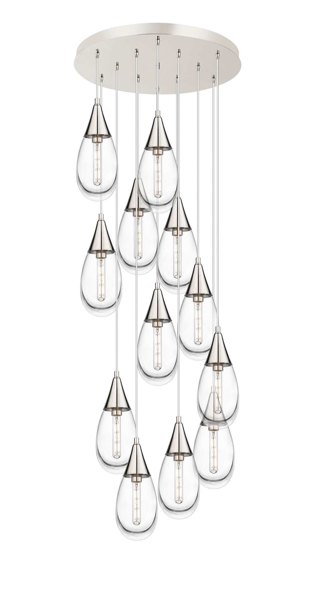 Innovations Lighting Malone 6" Multi Pendant - Polished Nickel Pendants Innovations Lighting Clear ; Glass Type: Clear  