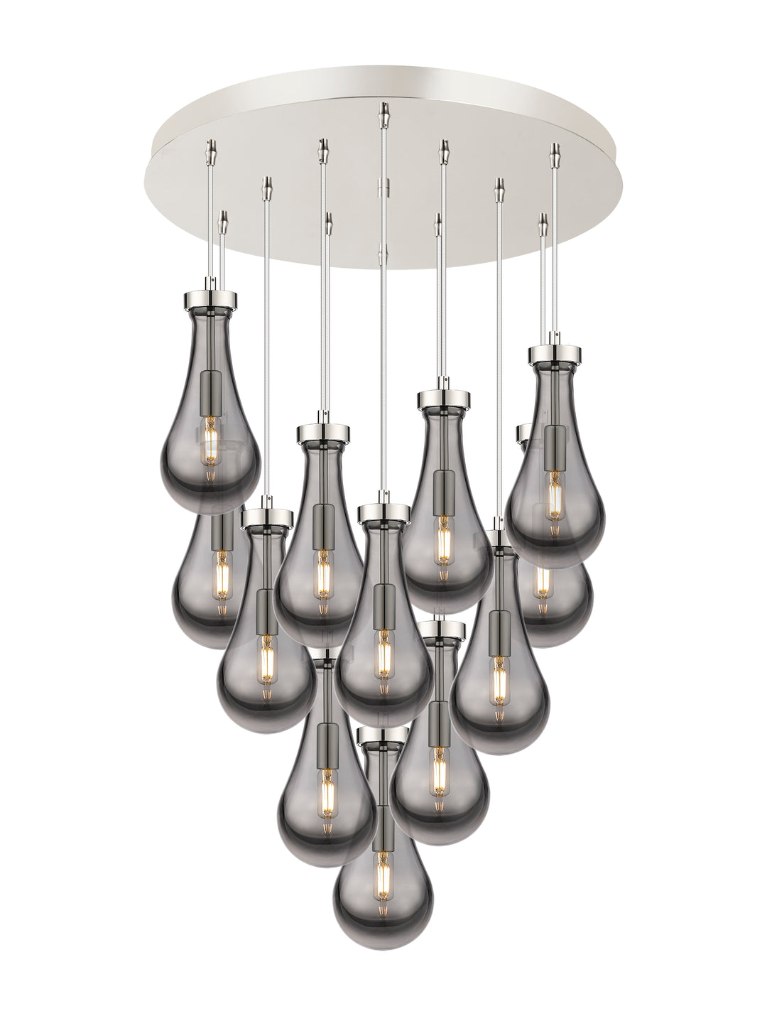 Innovations Lighting Owego 5" Multi Pendant - Polished Nickel Pendants Innovations Lighting Light Smoke ; Glass Type: Smoked  