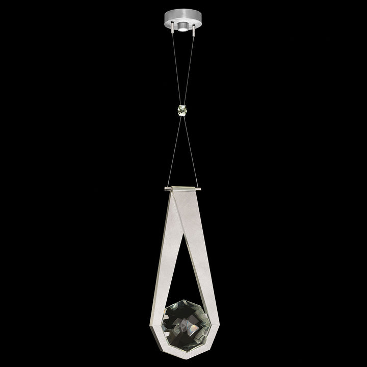 Fine Art Handcrafted Lighting Aria 10.25"W Round Pendant in Brushed Silver (100002-1)