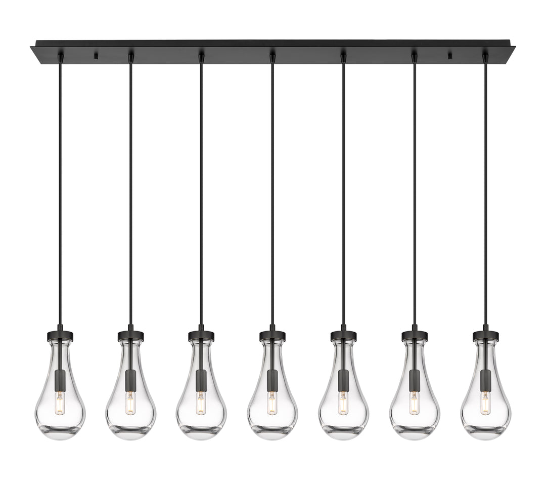 Innovations Lighting Owego 5" Linear Pendant - Matte Black Pendants Innovations Lighting Clear ; Glass Type: Clear  