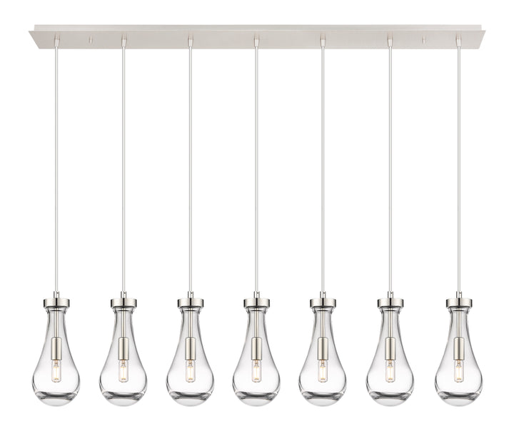 Innovations Lighting Owego 5" Linear Pendant - Polished Nickel Pendants Innovations Lighting Clear ; Glass Type: Clear  