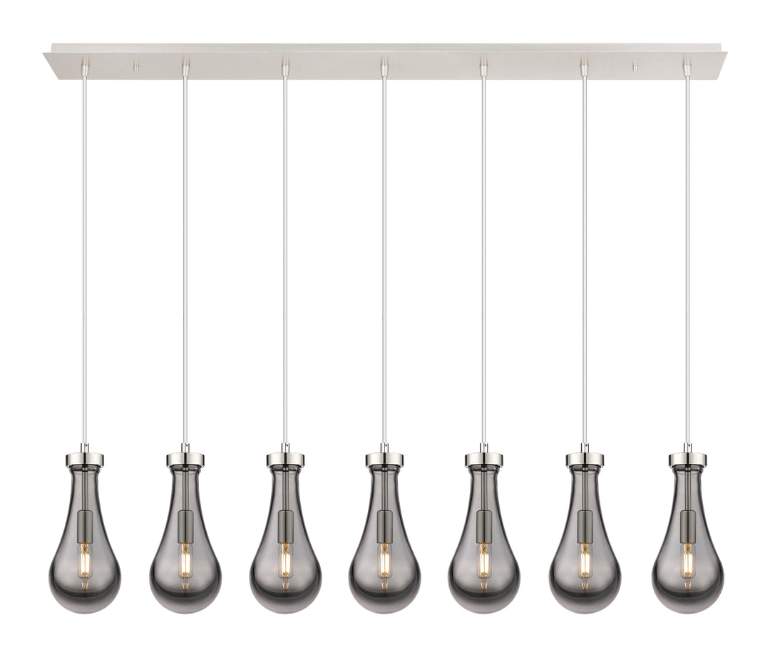 Innovations Lighting Owego 5" Linear Pendant - Polished Nickel Pendants Innovations Lighting Light Smoke ; Glass Type: Smoked  