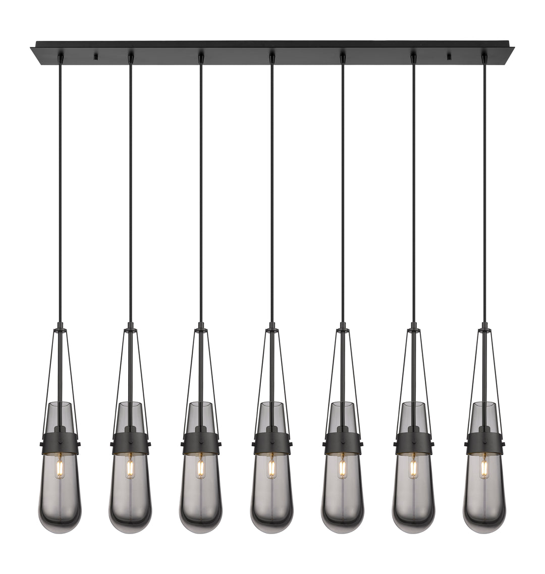 Innovations Lighting Milan 4" Linear Pendant - Matte Black Pendants Innovations Lighting   