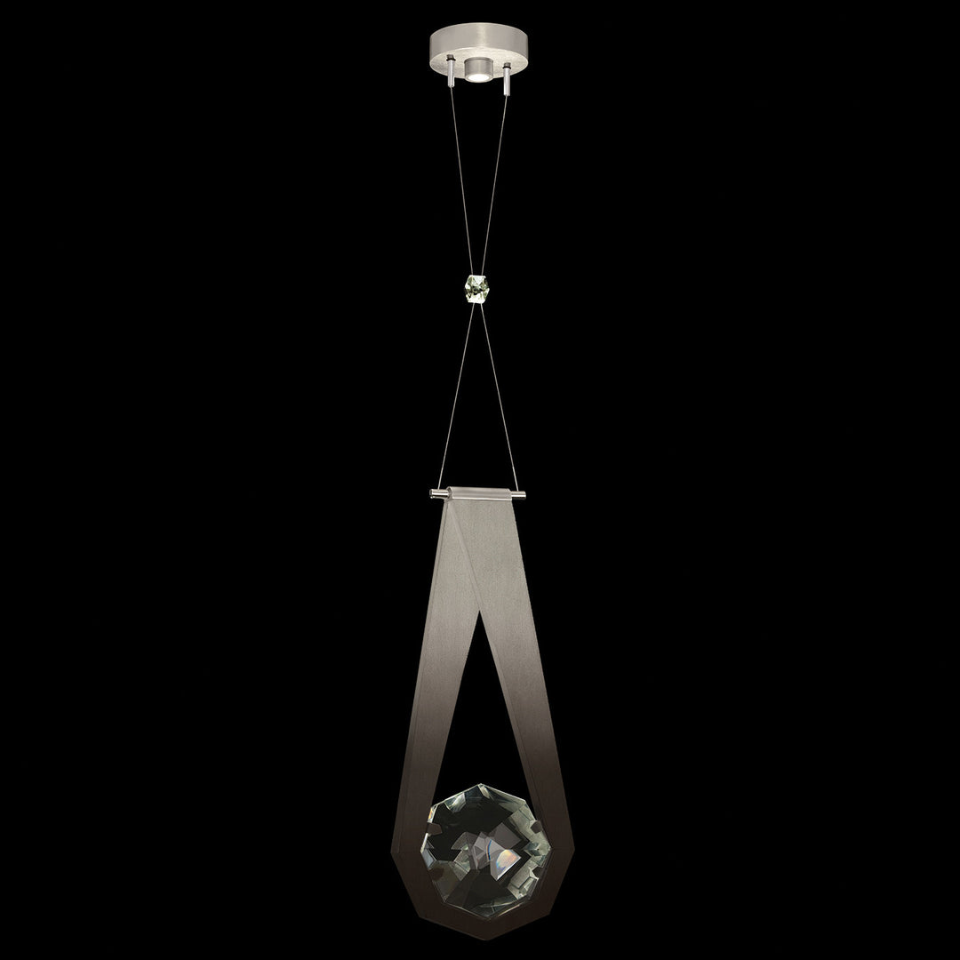 Fine Art Handcrafted Lighting Aria 10.25"W Round Pendant in Soft Ombre Silver Leaf (100002-4)