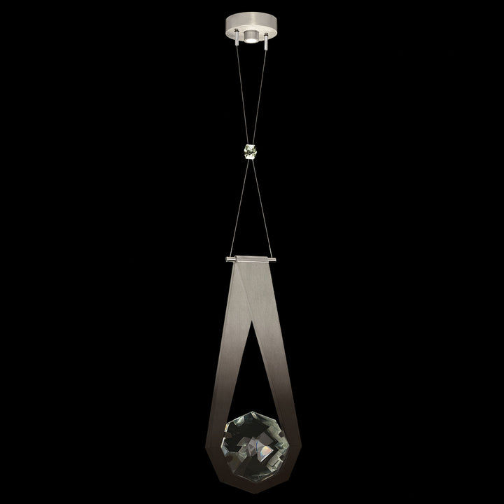 Fine Art Handcrafted Lighting Aria 10.25"W Round Pendant in Soft Ombre Silver Leaf (100002-4)