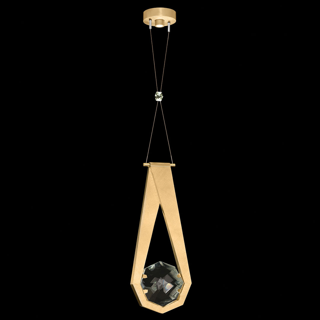 Fine Art Handcrafted Lighting Aria 10.25"W Round Pendant in Brushed Gold (100002-5)