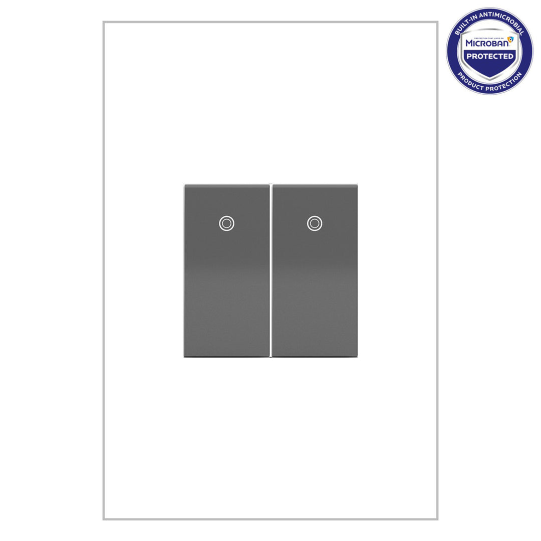 Legrand Paddle Switch, Half-Size, 15A Light Switches Legrand Magnesium  