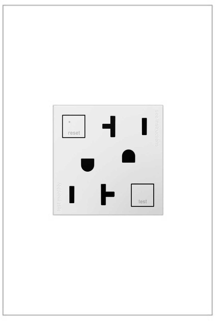 Legrand Tamper-Resistant GFCI, 20A Receptacles Legrand White  