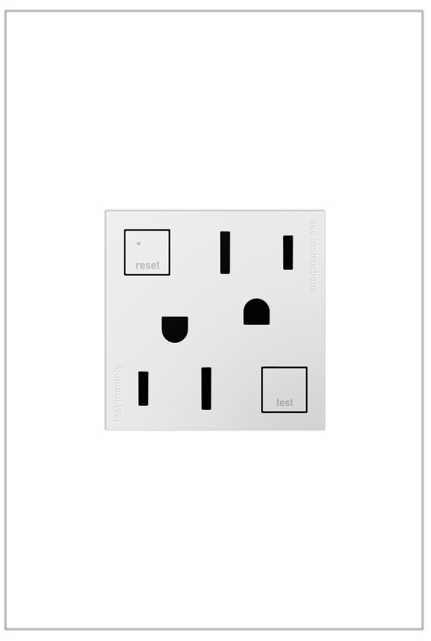 Legrand Tamper-Resistant GFCI, 15A Receptacles Legrand White  