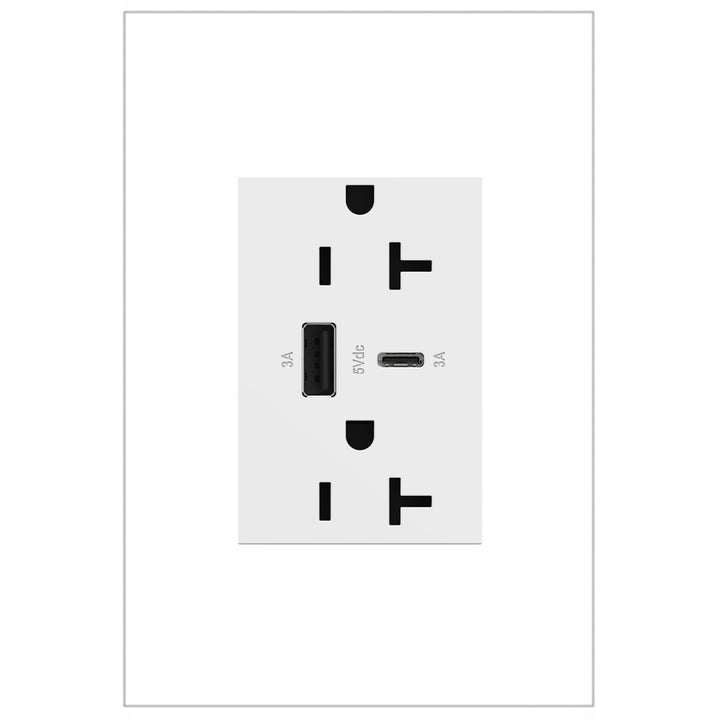 Legrand adorne 20A Tamper-Resistant Ultra-Fast USB Type-A/C Outlet