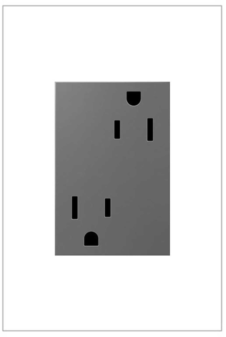 Legrand Tamper-Resistant Outlet, Plus Size, 15A Receptacles Legrand Magnesium  