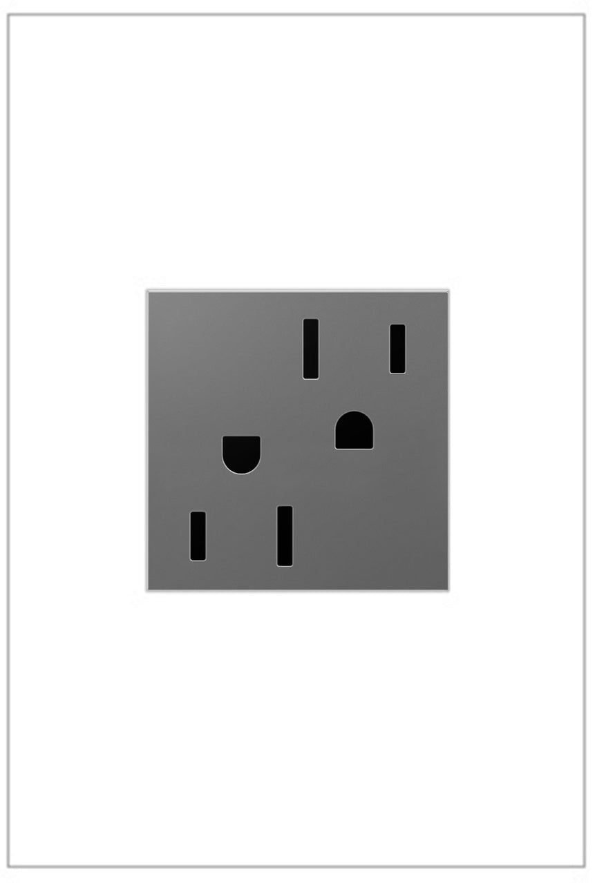 Legrand Tamper-Resistant Outlet, 15A Receptacles Legrand Magnesium  