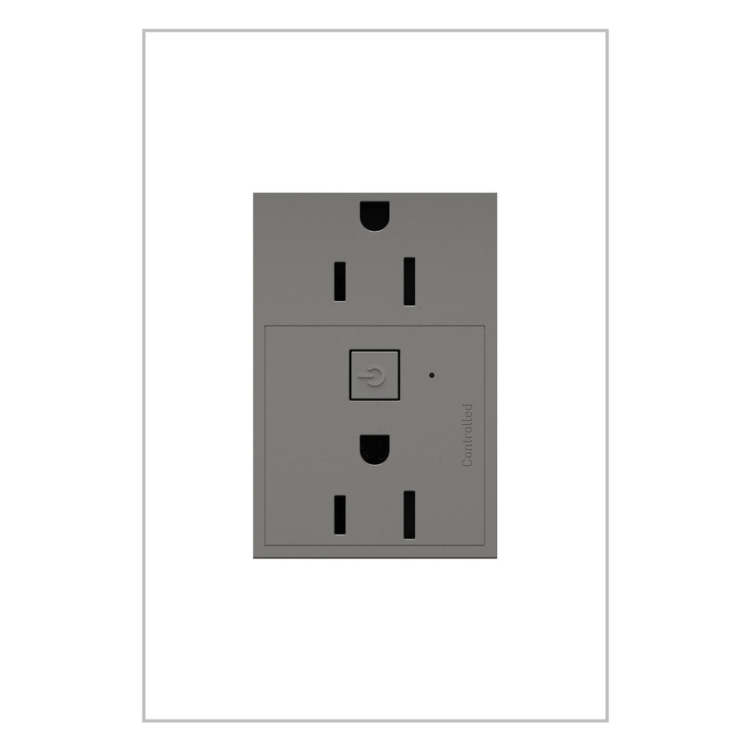 adorne® Smart 15A Outlet with Netatmo, Plus-Size, Receptacles Legrand Magnesium  