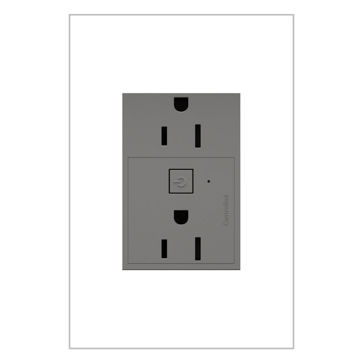 adorne® Smart 15A Outlet with Netatmo, Plus-Size, Receptacles Legrand Magnesium  