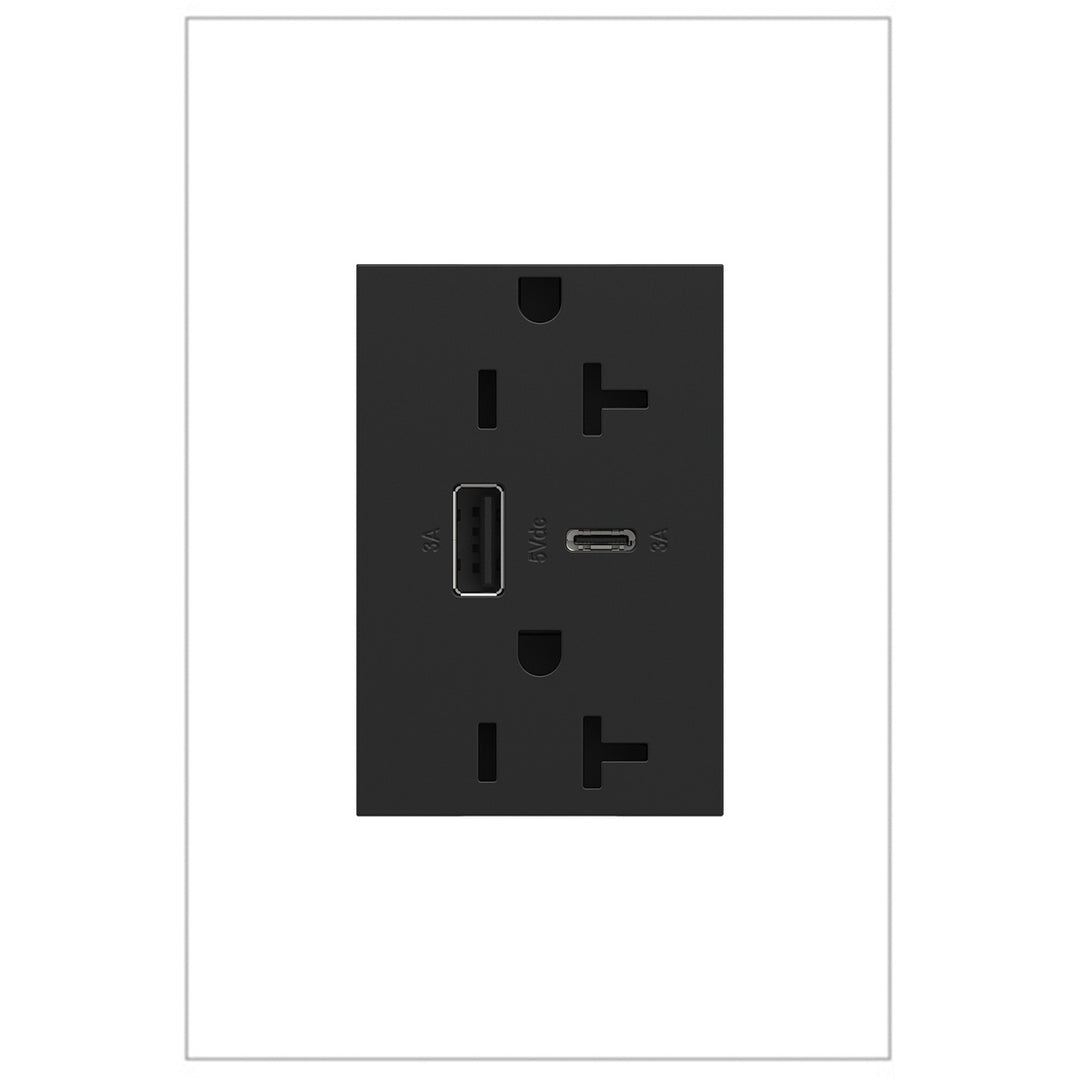 Legrand adorne 20A Tamper-Resistant Ultra-Fast USB Type-A/C Outlet