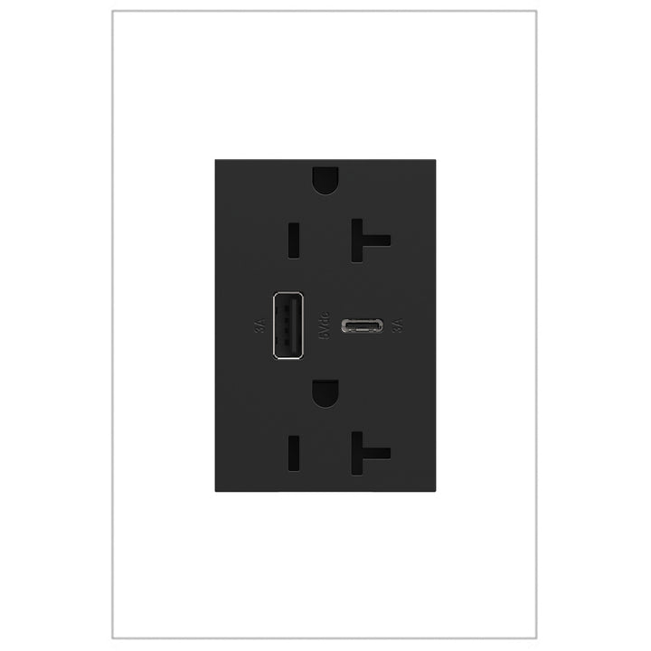 Legrand adorne 20A Tamper-Resistant Ultra-Fast USB Type-A/C Outlet
