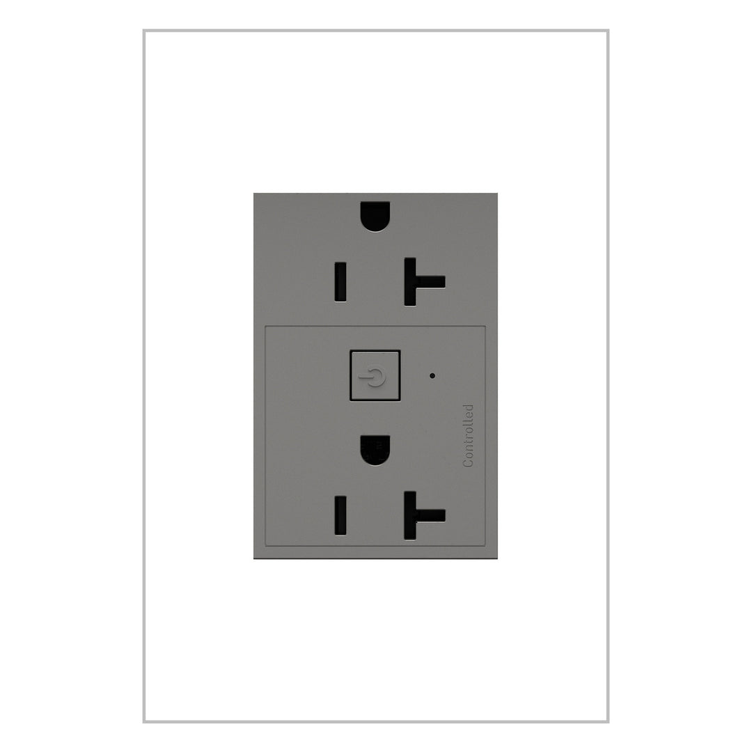 adorne® Smart 20A Outlet with Netatmo, Plus-Size, Receptacles Legrand Magnesium  