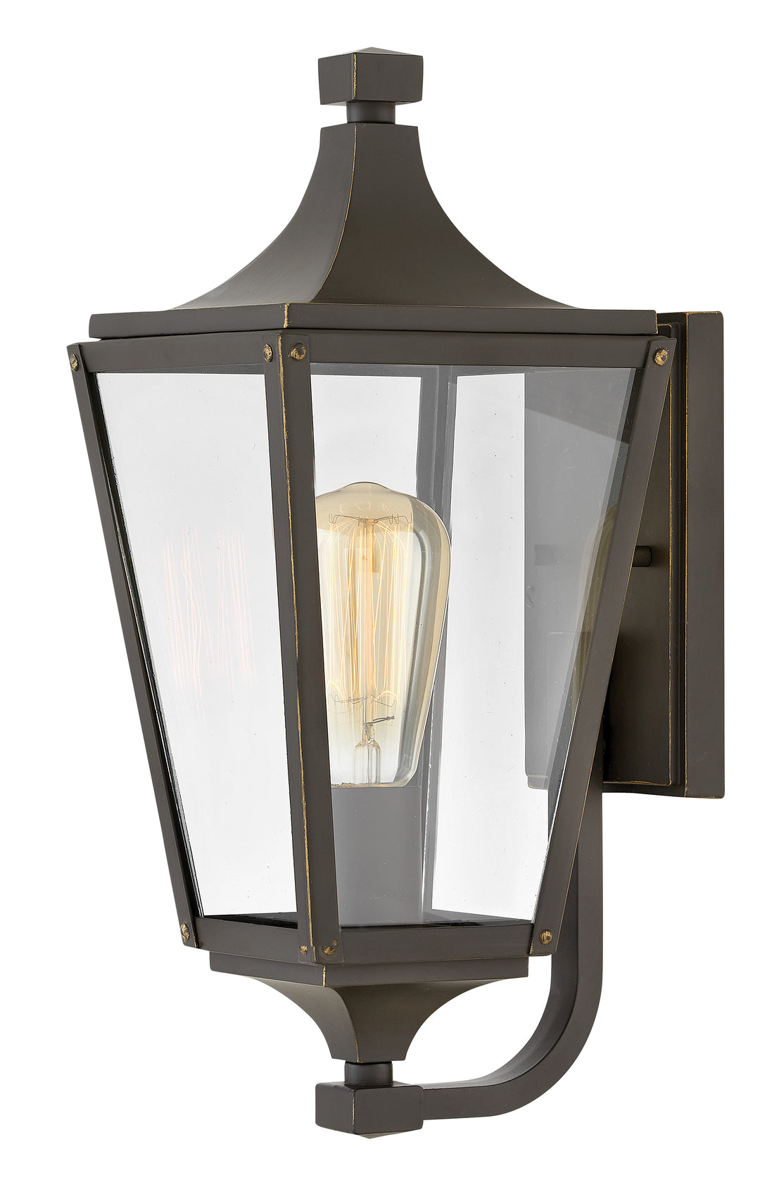 Hinkley Jaymes Outdoor Wall Light Small Wall Mount Lantern Oil Rubbed Bronze 1290OZ