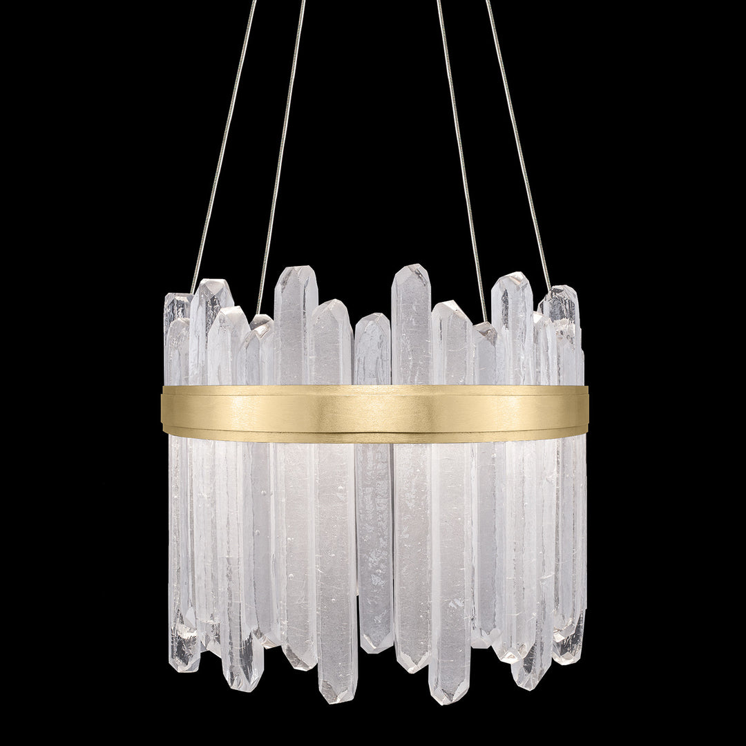 Fine Art Handcrafted Lighting Lior 21"W Round Pendant 882240 in Standard Gold Leaf (882240-2ST)