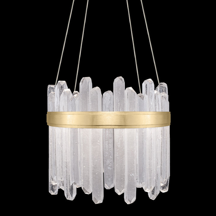 Fine Art Handcrafted Lighting Lior 21"W Round Pendant 882240 in Standard Gold Leaf (882240-2ST)