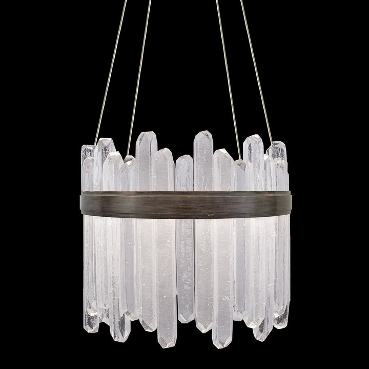 Fine Art Handcrafted Lighting Lior 21"W Round Pendant 882240 in Standard Bronze (882240-3ST)