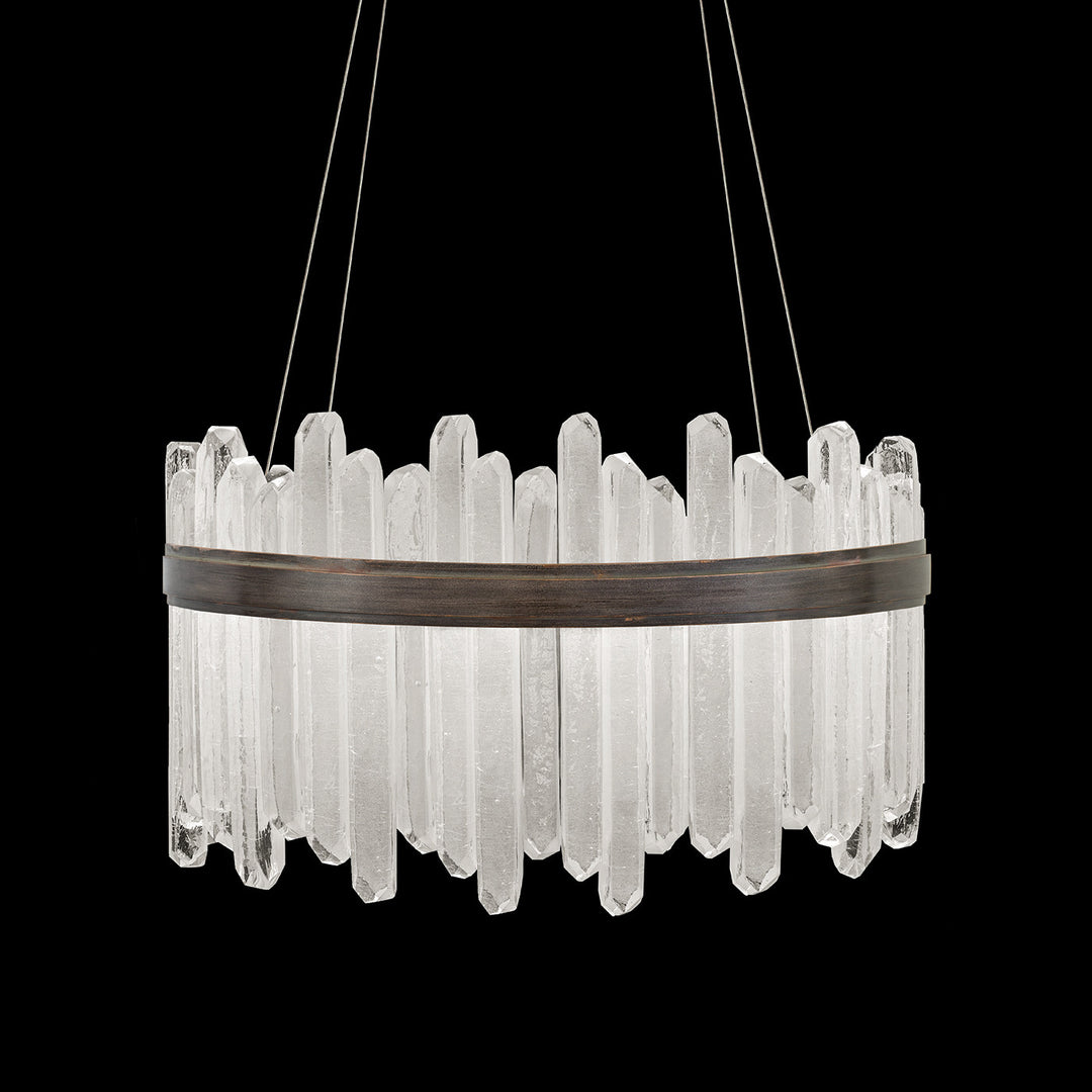 Fine Art Handcrafted Lighting Lior 30.5"W Round Pendant 882540 in Standard Bronze (882540-3ST)