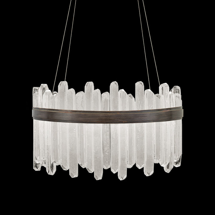 Fine Art Handcrafted Lighting Lior 30.5"W Round Pendant 882540 in Standard Bronze (882540-3ST)