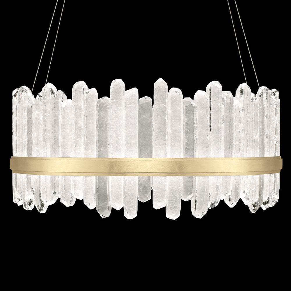 Fine Art Handcrafted Lighting Lior 41"W Round Pendant 882840 in Standard Gold Leaf (882840-2ST)