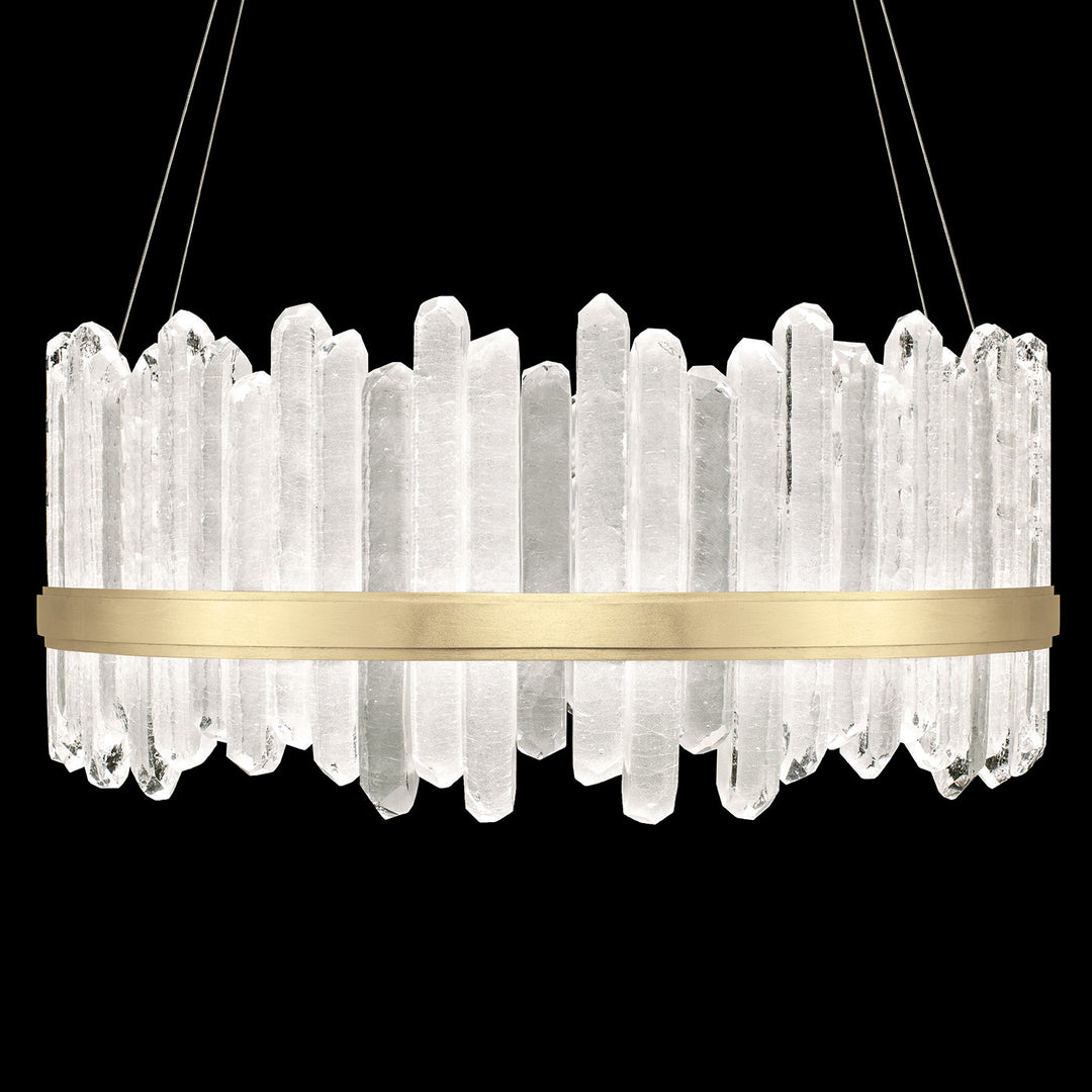 Fine Art Handcrafted Lighting Lior 41"W Round Pendant 882840 in Standard Gold Leaf (882840-2ST)