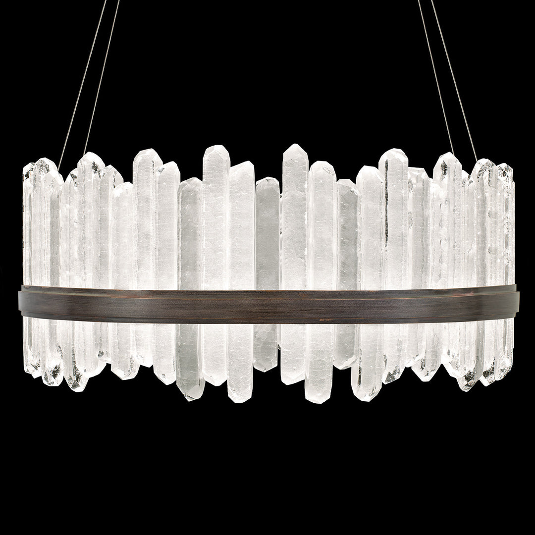 Fine Art Handcrafted Lighting Lior 41"W Round Pendant 882840 in Standard Bronze (882840-3ST)