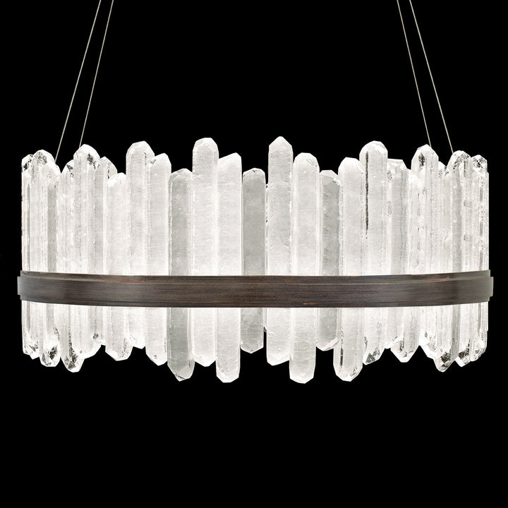Fine Art Handcrafted Lighting Lior 41"W Round Pendant 882840 in Standard Bronze (882840-3ST)