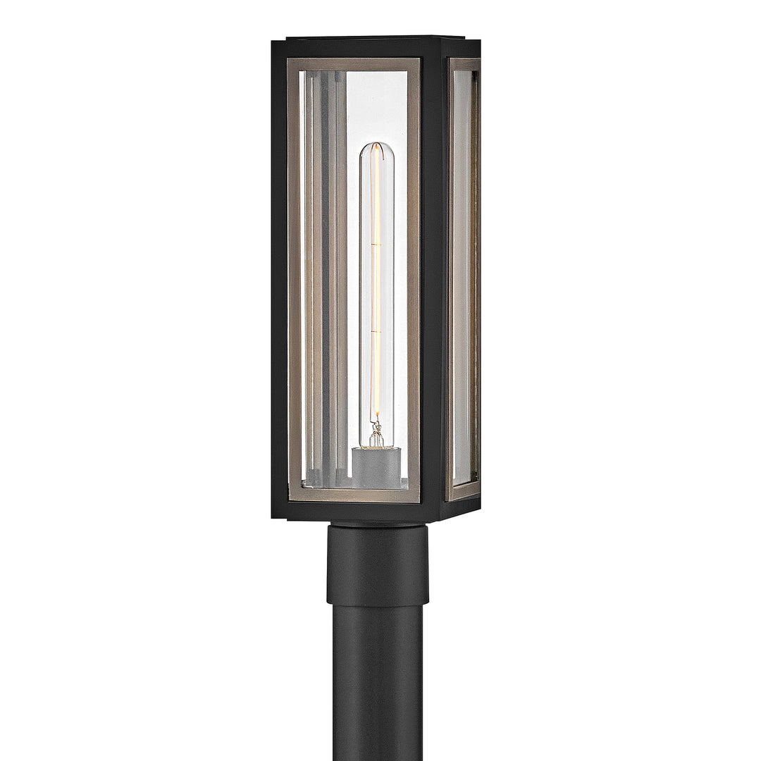 Hinkley Shaw Outdoor Post Mount Lantern Medium Post Mount Lantern Black 12981BK