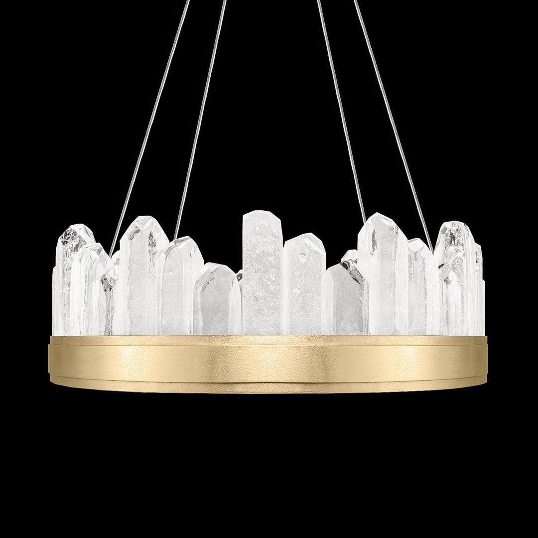 Fine Art Handcrafted Lighting Lior 21"W Round Pendant 888040 in Standard Gold Leaf (888040-2ST)