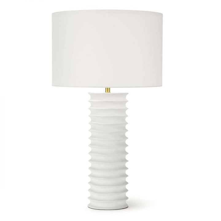 Regina Andrew  Nabu Metal Column Table Lamp (White) Table Lamps Regina Andrew   