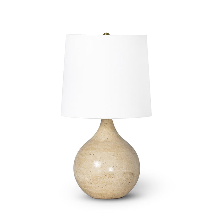 Regina Andrew Noa Travertine Mini Lamp Table Lamps Regina Andrew