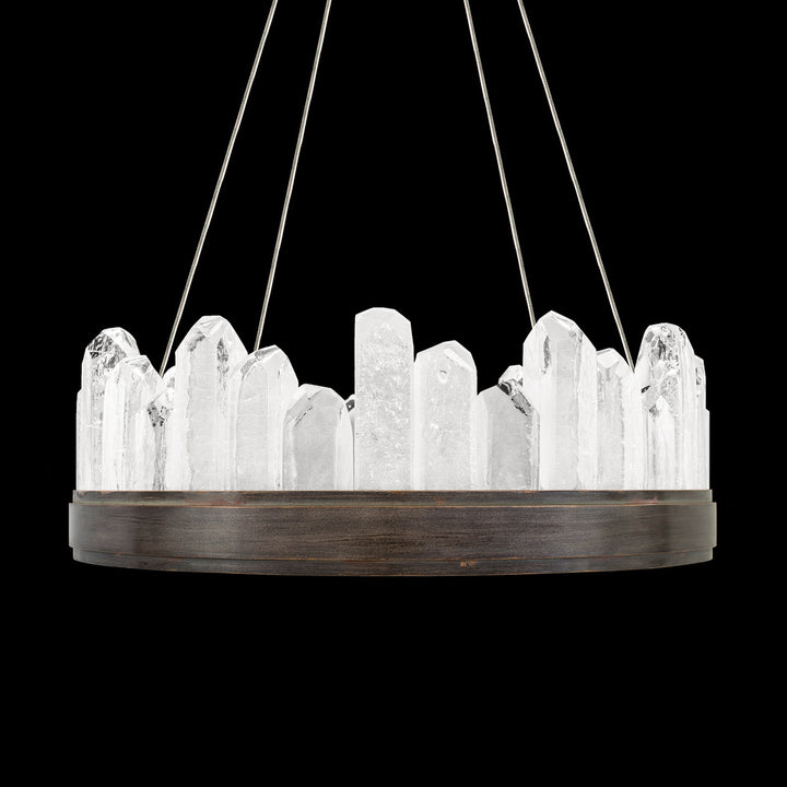 Fine Art Handcrafted Lighting Lior 21"W Round Pendant 888040 in Standard Bronze (888040-3ST)