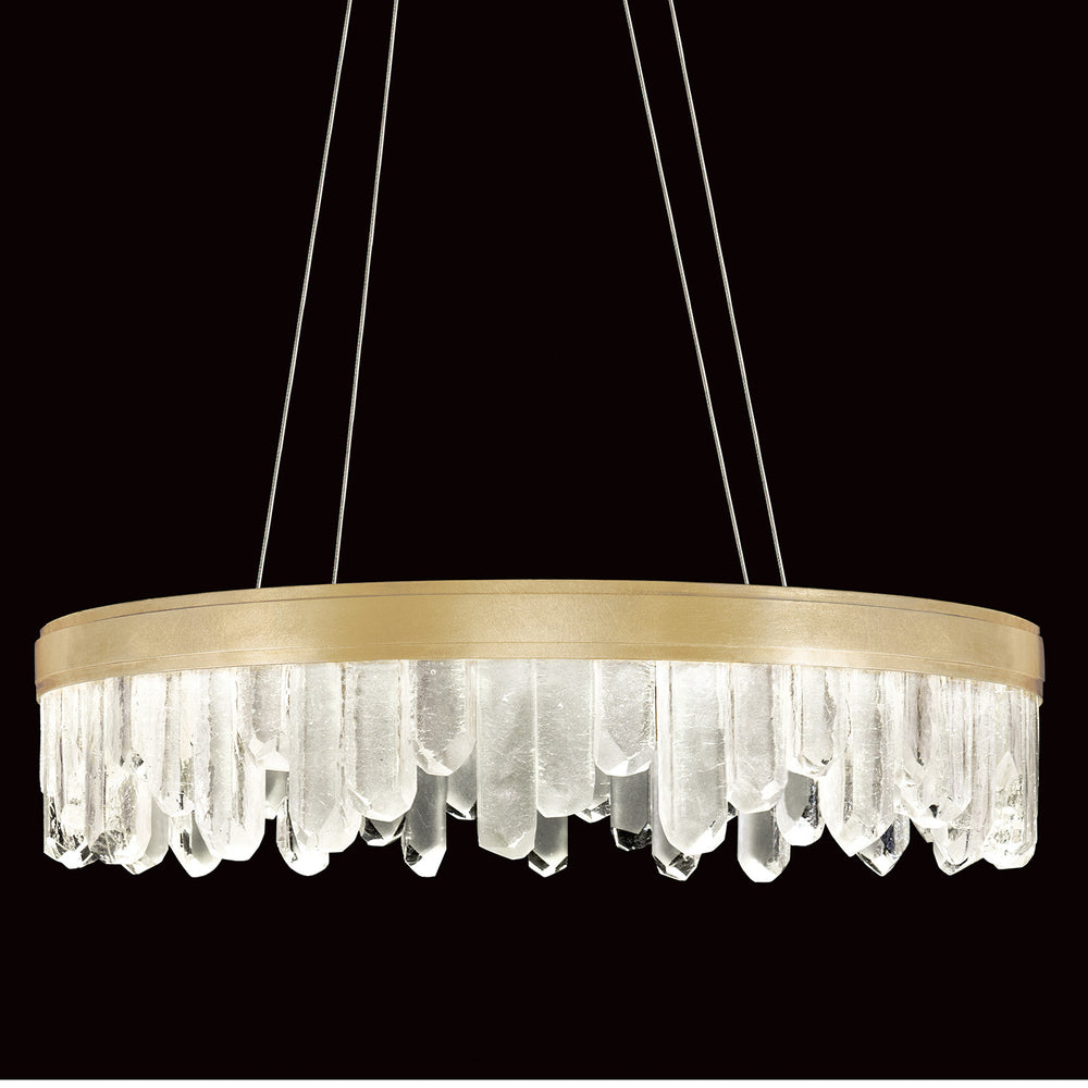Fine Art Handcrafted Lighting Lior 30.5"W Round Pendant 888240 in Standard Gold Leaf (888240-2ST)