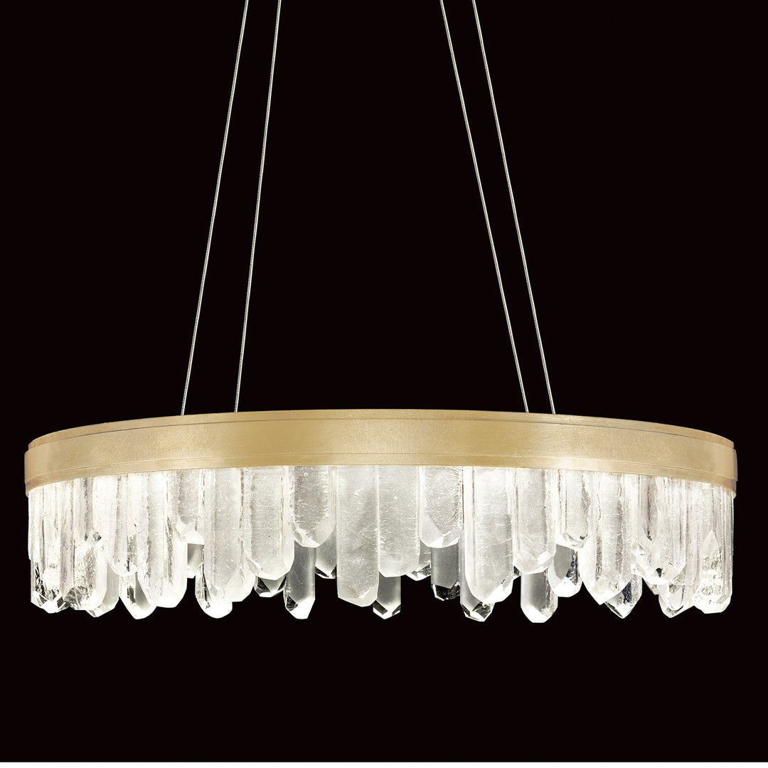 Fine Art Handcrafted Lighting Lior 30.5"W Round Pendant 888240 in Standard Gold Leaf (888240-2ST)