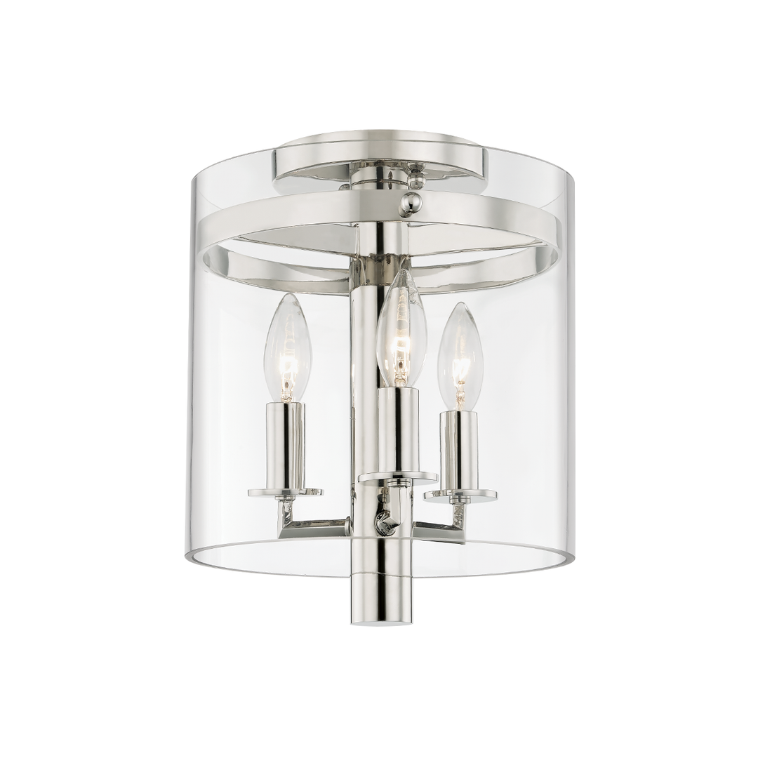 Hudson Valley Lighting Baxter Semi Flush Ceiling Semi Flush Mounts Hudson Valley Lighting Polished Nickel  