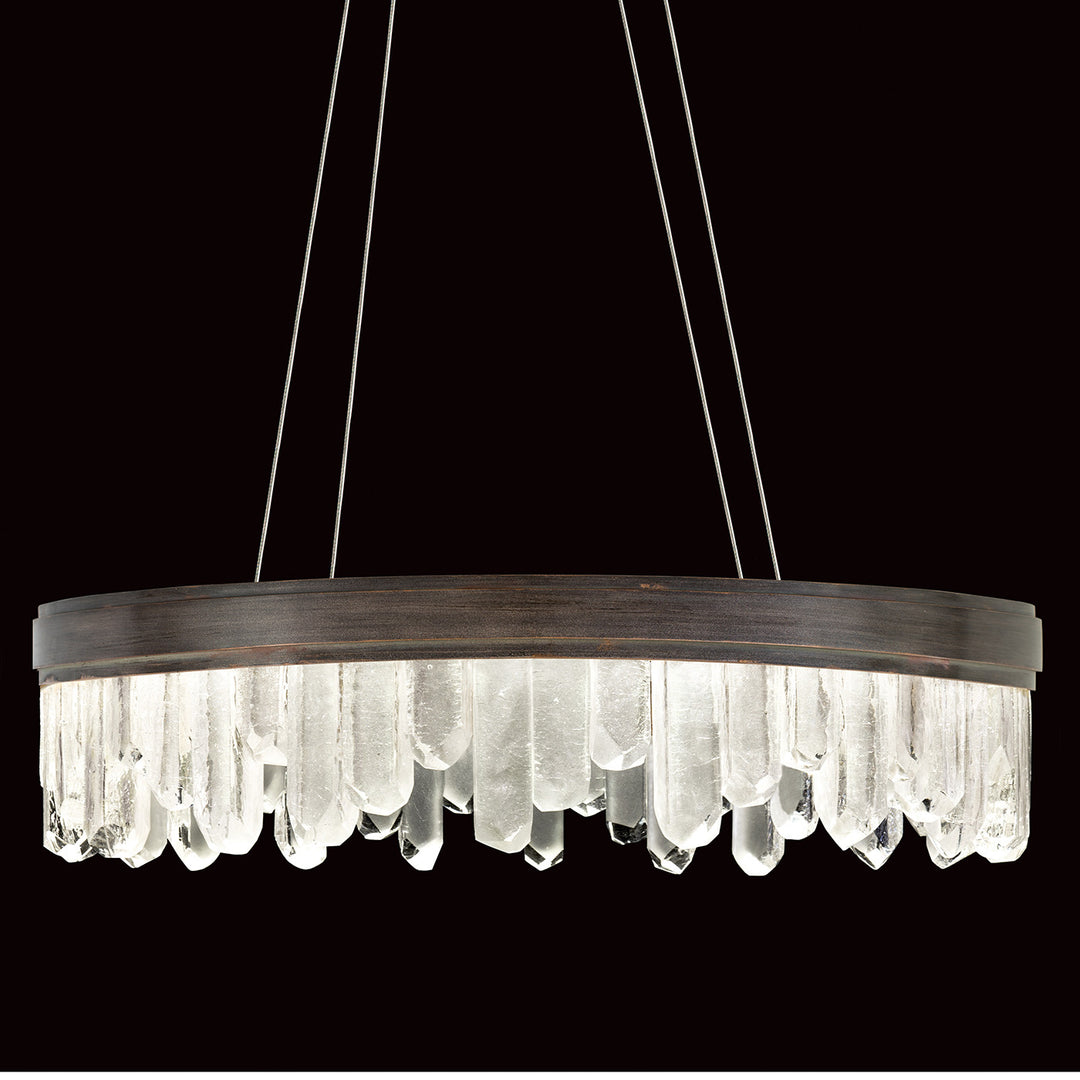 Fine Art Handcrafted Lighting Lior 30.5"W Round Pendant 888240 in Standard Bronze (888240-3ST)