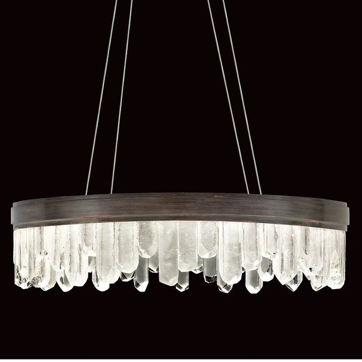 Fine Art Handcrafted Lighting Lior 30.5"W Round Pendant 888240 in Standard Bronze (888240-3ST)