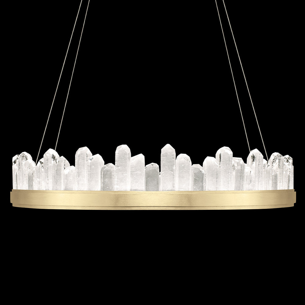 Fine Art Handcrafted Lighting Lior 41"W Round Pendant 888440 in Standard Gold Leaf (888440-2ST)