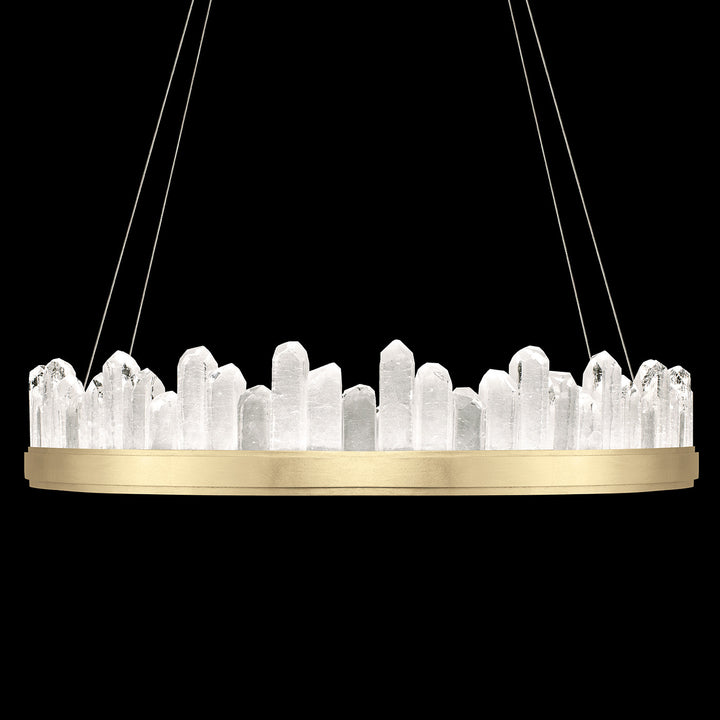 Fine Art Handcrafted Lighting Lior 41"W Round Pendant 888440 in Standard Gold Leaf (888440-2ST)