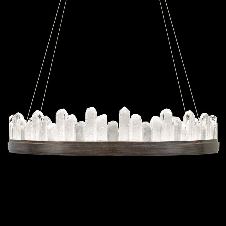 Fine Art Handcrafted Lighting Lior 41"W Round Pendant 888440 in Standard Bronze (888440-3ST)