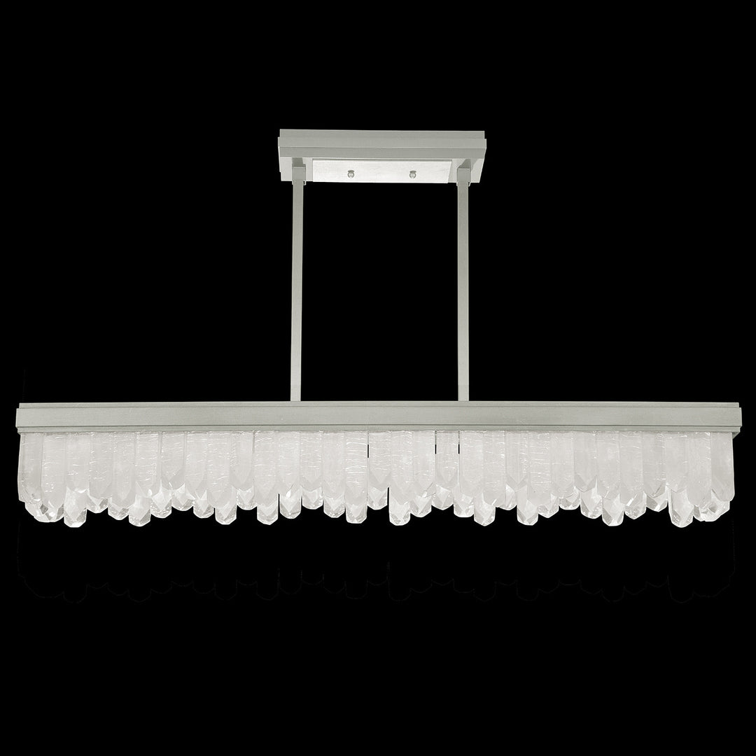 Fine Art Handcrafted Lighting Lior 48"W Rectangular Pendant 898940 in Standard Silver Leaf (898940-1ST)